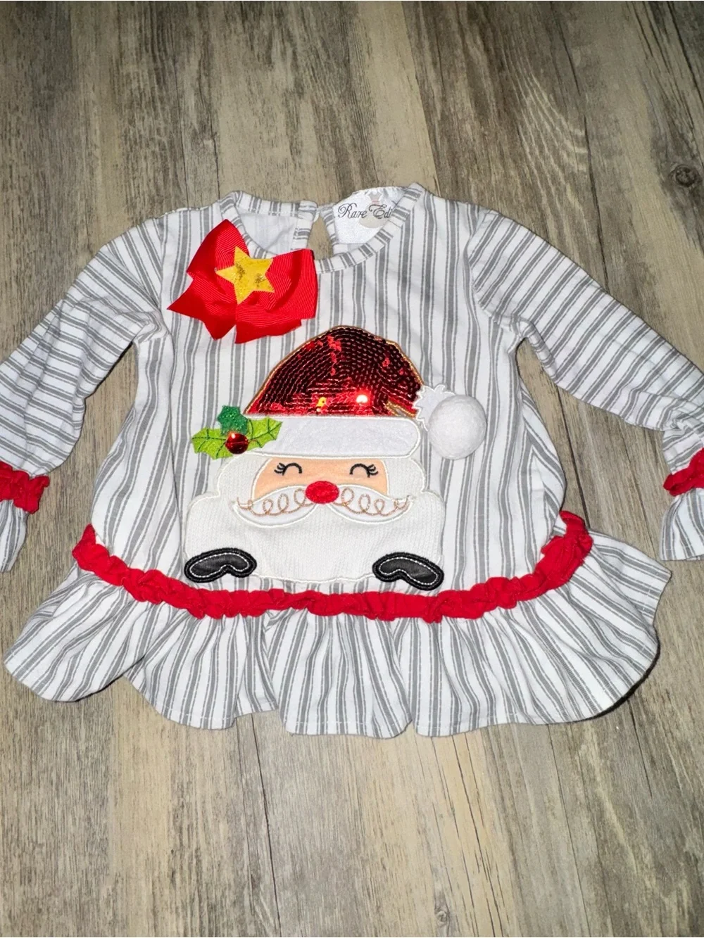 Rare Editions Red and White Santa Stripe Holiday Set